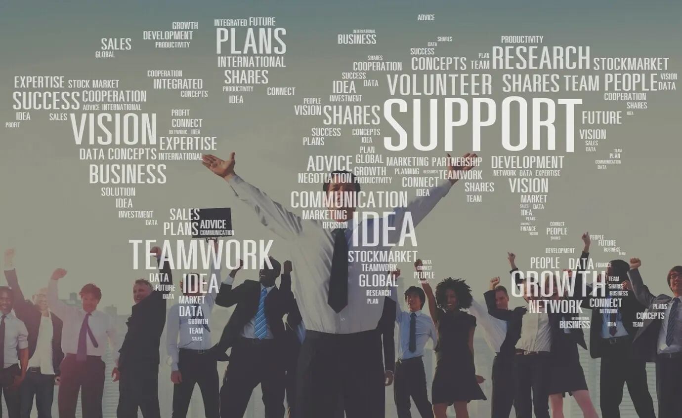 Concept of volunteer, future, expertise, future ideas, and growth plans.